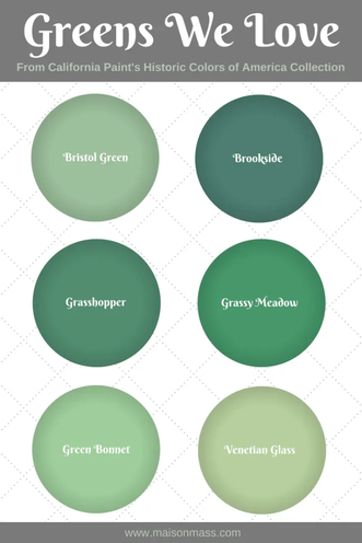 Elements of Style - Great Green Paint Colors