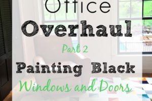 Office Overhaul, painting black windows and doors