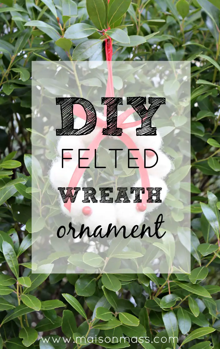 DIY felted wreath ornament feature